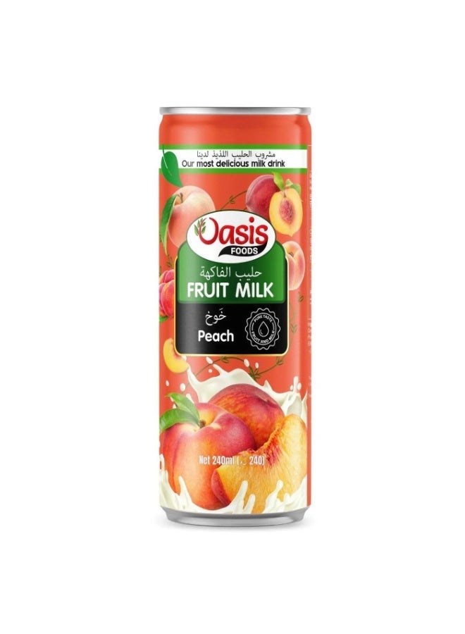 Oasis Fruit Milk Peach Juice Drink – 240ml (Pack of 24)